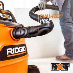 RIDGID 12 Gallon 5.0 Peak HP NXT Wet Dry Vac w/ General Debris Filter & Hose