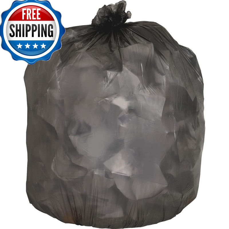 Genuine Joe Gjo70420 200 Count Linear Density Trash Bags Black 60 Gallon