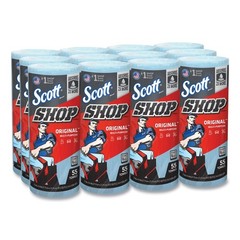 Scott 75147 9.4″ x 11″ 1-Ply Standard Shop Towels – Blue (12/Carton) New