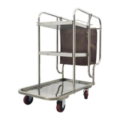 3 Shelf Multi-purpose Cleaning Vehicle Janitor Cart With Oxford Bag 220LB