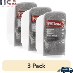 Coarse Steel Wool Pads 12 Pack Cleaning Polishing Paint Removal 3 Pack New