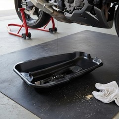 2.5 L Motorcycle Oil Drain Pan Sturdy Plastic Anti Splash Oil Pan for Mechanics