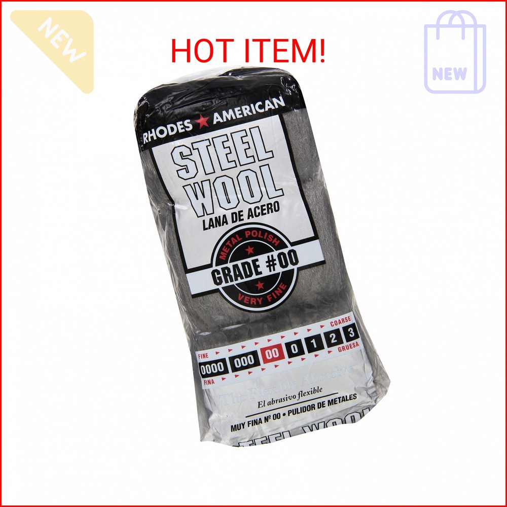 HOMAX PRODUCTS 10121100 Number 00 Steel Wool Pad, 12-Pack , Gray