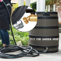 Joywayus Brass Water Container/Rain Barrel Spigot 3/4″ GHT to 1/2″ Male