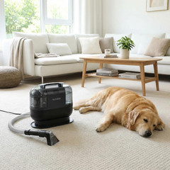 Portable Carpet Cleaner, 500W Deep Suction, 20Kpa, Dual Tank, Upholstery Spot