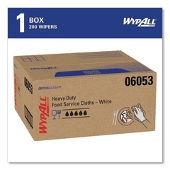 WypAll 06053 X50 Foodservice Towels, 1/4 Fold, 23.5 x 12.5, White, 200/Carton