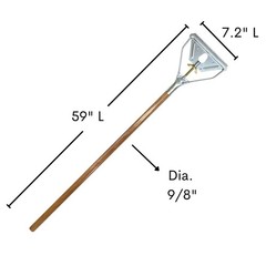59″ Mop Stick Quick Change Commercial Grade Mop Handle Pack of 2 Industrial S…