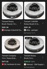 Tennant Brush Assy Disk SCB 16.0D HD PYP 1246598