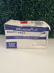 MugenPlas Heavy Duty 36x56in 2 Mil Black Trash Bags