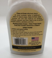 Howard CF0016 Clean-A-Finish Wood Soap, 16-Ounce (Brand NEW)