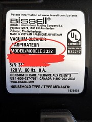 Bissell Powerforce Cleanview Bagless Washable Premotor Filter #1608225, Black