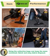5 Pack 91964 Shop Vac Bags 4 Gallon Type D High Efficiency 5 Pack, yellow