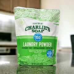 Charlie’s Soap Laundry Powder Detergent (150 64 Ounce (Pack of 1), WHITE