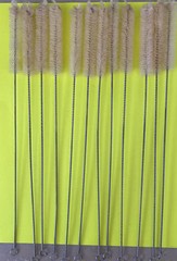Test Tube Brush 12-pack Soft White Bristles With A Fan Style Tip 19mm X 89mm.