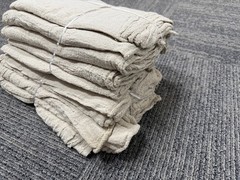 50 industrial shop cleanup rags / towels natural 13X14