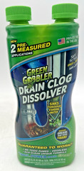 (3) GREEN GOBBLER DRAIN CLOG DISSOLVER 31 OZ EACH, NEW + DUSTY CONTAINER