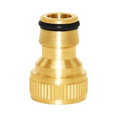 Joywayus 4Pcs G 1/2″ Female Brass Water Hose Pipe Female-4PCS, Gold