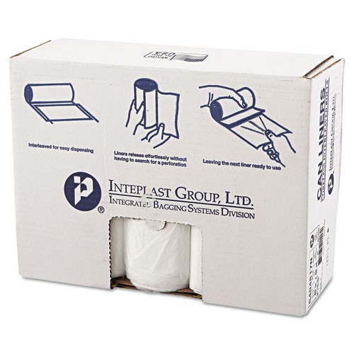 Inteplast Group Can Liners, 45 gal, 17 mic, 40×48″, 25 Bags/Roll, 10 Rolls/CT