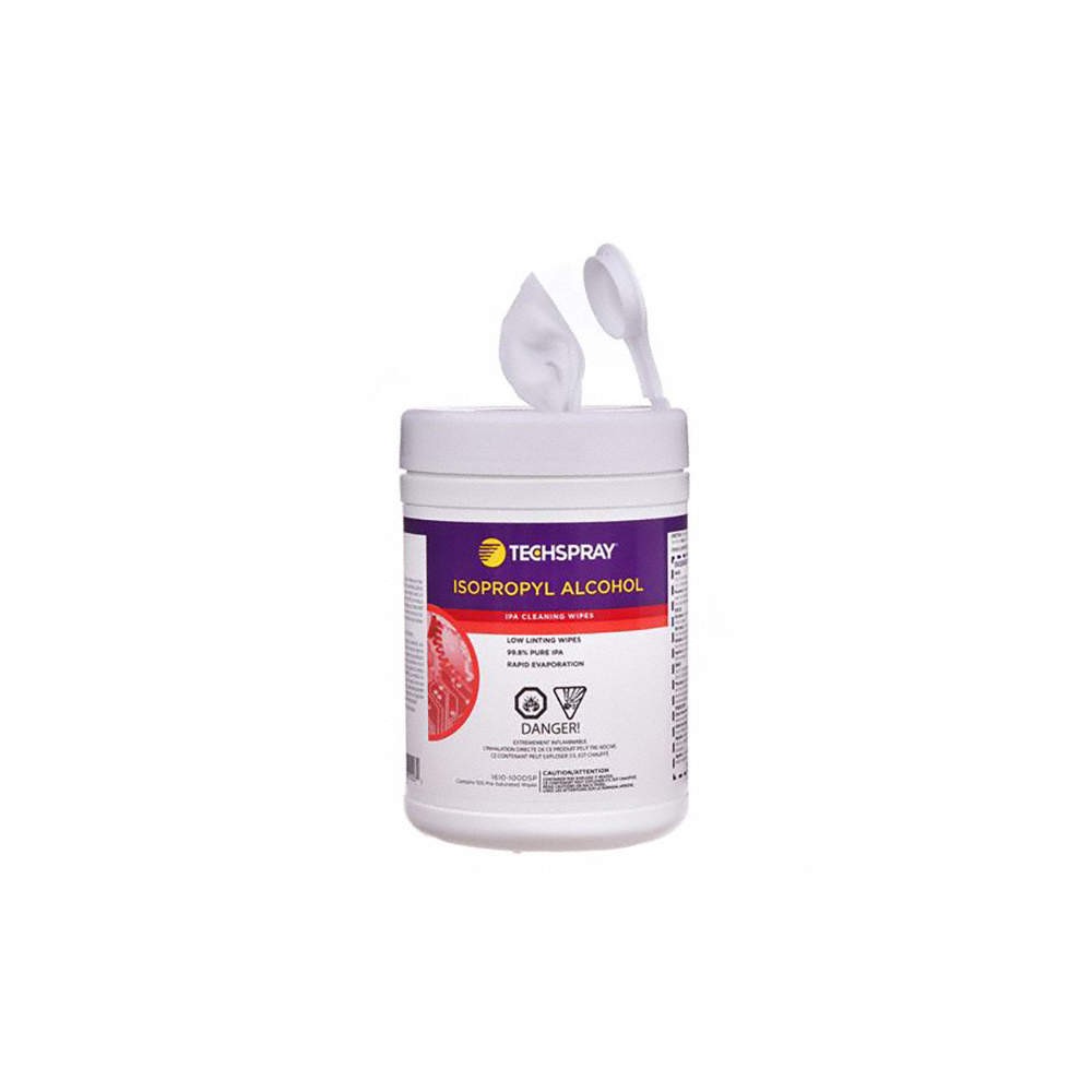 TECHSPRAY 1610-100DSP Alcohol Wipes,Unscented,8″ x 5″,100 ct 3XJV5