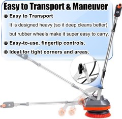 HHQ Commercial Floor Scrubber Machine Heavy Duty