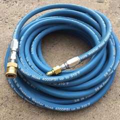 4000PSI 3/8″ x 50FT Blue Non-Marking Pressure Washer Hose w/ QC Fittings