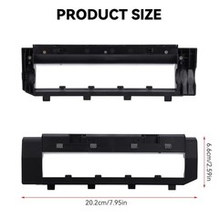 Replacement Brush Guards Covers 150mm x 10mm, for Roborock Q Revo,etc(Black）