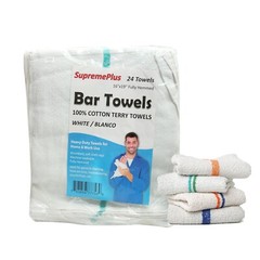 24 New Bar Mop Restaurant Cleaning Towels Wiper Bar Rags 100% Cotton