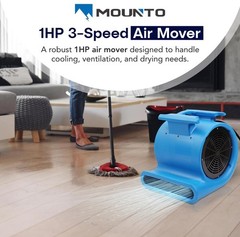 High Velocity Floor Dryer 4000 CFM 3 Speed Corded Electric Carpet Blower