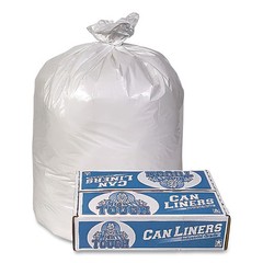 Pitt Plastics MT371XW 30 gal 0.75 mil Low Density Can Liners – WHT (200/CT) New