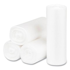 High-Density Commercial Can Liners, 4 Gal, 6 1 Count (Pack of 1), Clear