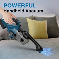 Cordless Vacuum Cleaner for Makita 18V LXT Battery, Handheld Blue