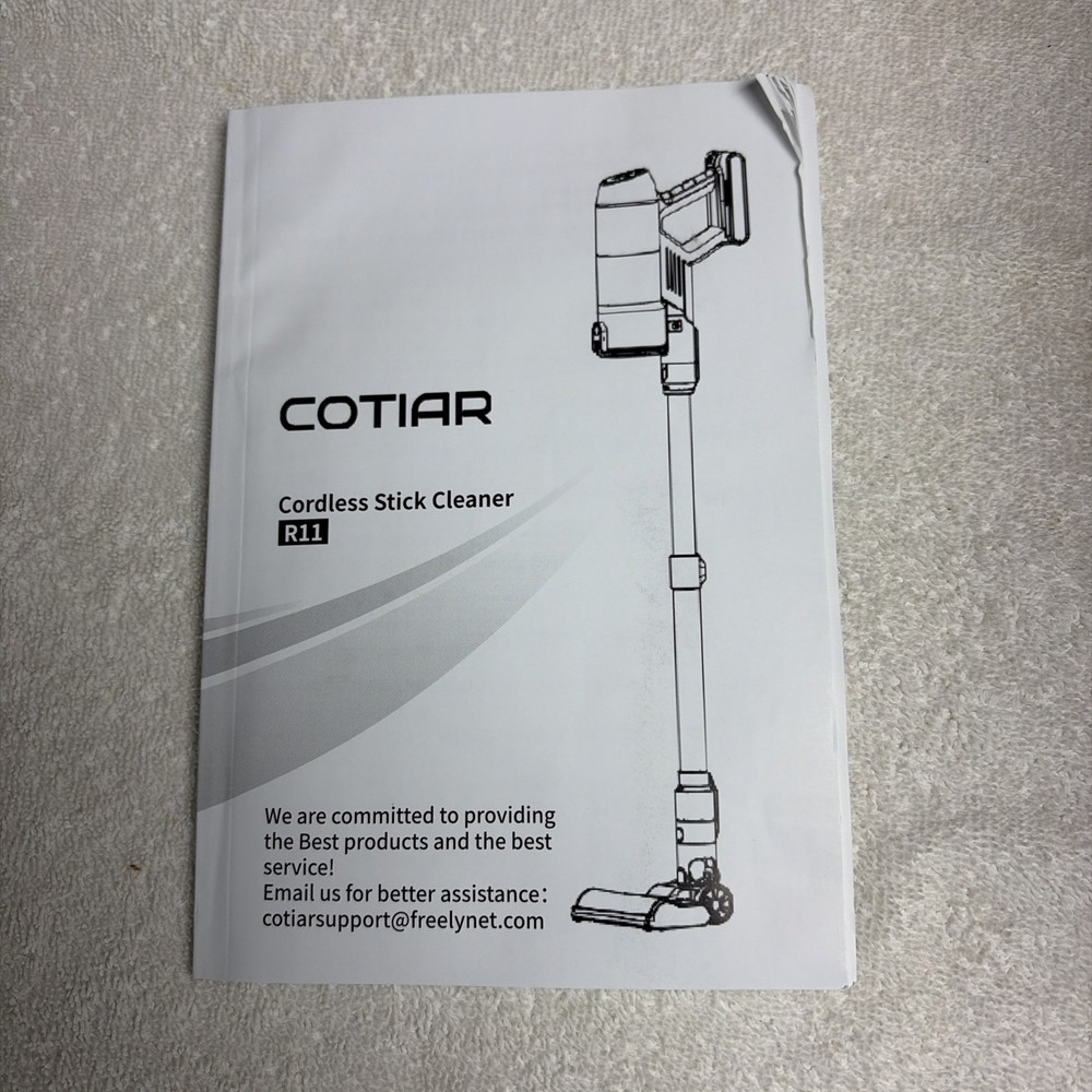 Cotiar Cordless Stick Vacuum Cleaner R11 500W 60Mins Vacuum Cleaners TESTED