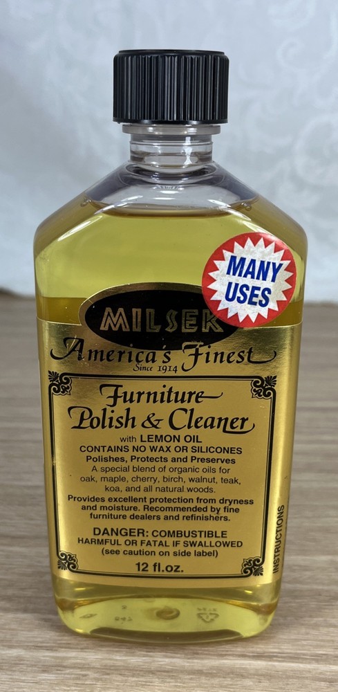 Milsek Furniture Polish and Cleaner Lemon Oil 12 Oz Discontinued NEW FREE SHIP