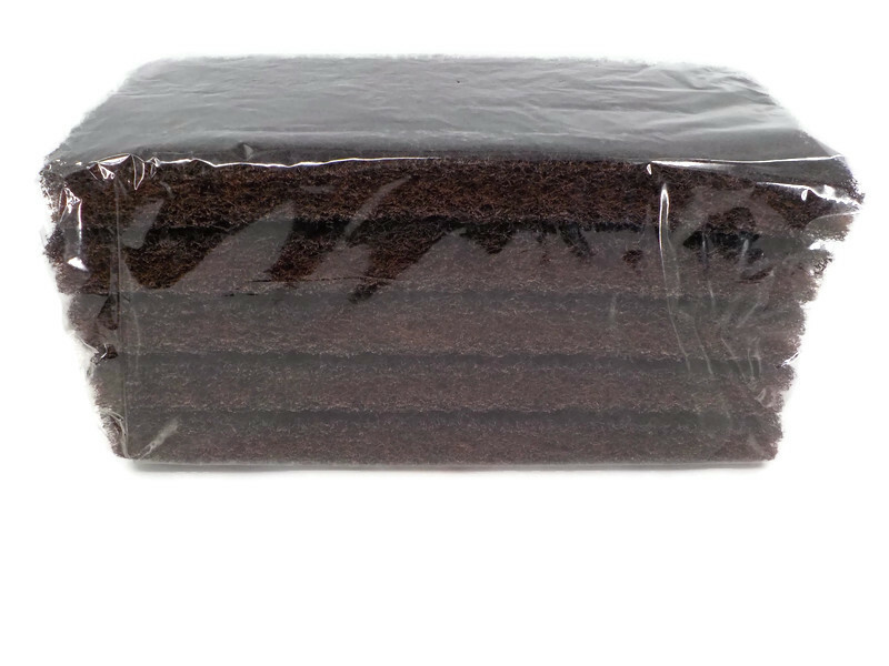 Scrubble Brown Scrub Strip Pads 5 Pack Floor Cleaning Industrial 4.75 X 10.25 in