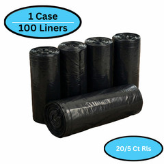 Can Liner Star Sealed Black, LLDPE, 1.5 Mil, 33 Gallons-33″x39″, 100 Pieces