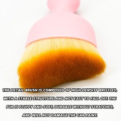 BEYPOVK 2PCS Car Interior Detailing Brush, Auto Soft Bristles Dust Brush Pink