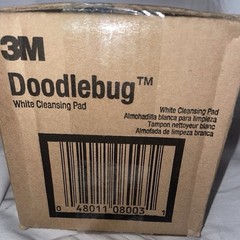 3M Doodlebug 8440 White Cleansing Pad (5pk) light-duty cleaning 10”x 5” X 1”