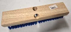 Carlisle 3627514 12″ Deck Scrub Brush Stiff Blue Polypropylene Bristles