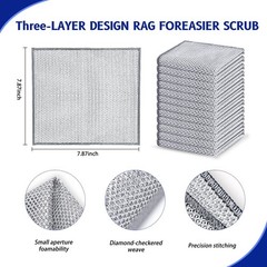 Wangjinpeng 12 PCS 3-Layer 7.87×7.87-12pcs, 12pcs Triple Layer Silver