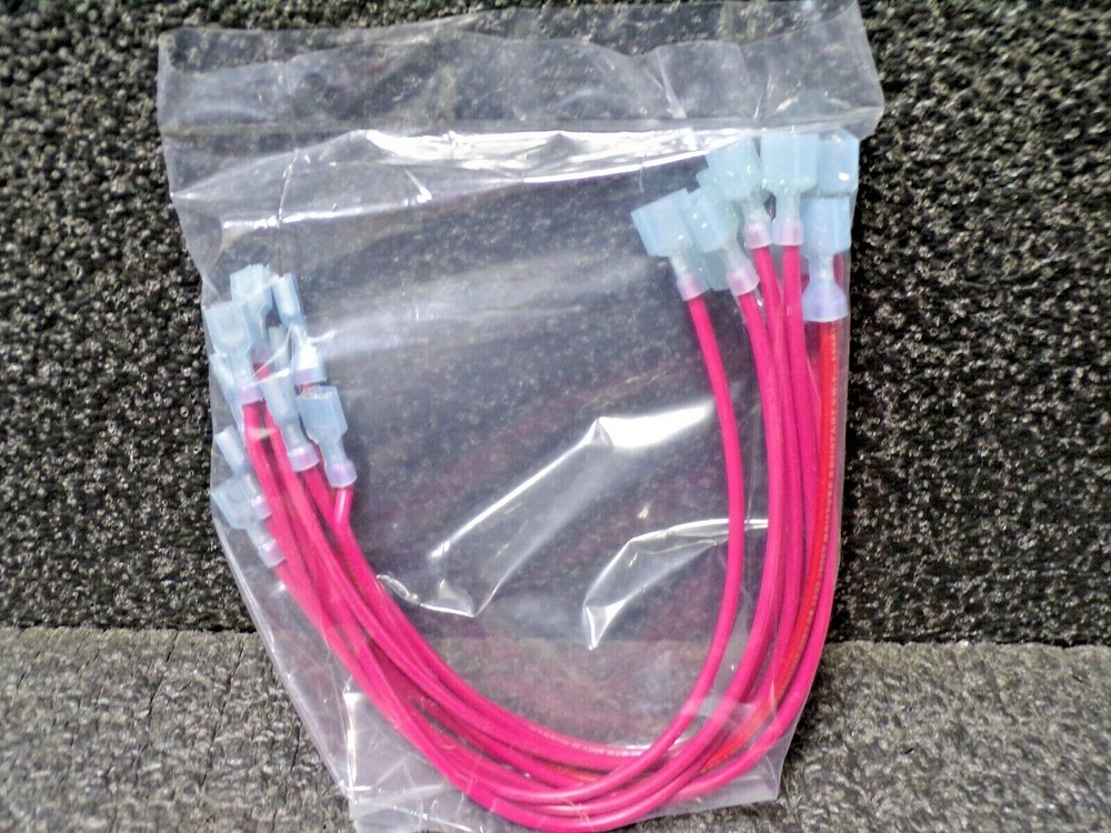 Tennant – Nobles – 604449 – WIRE, 14GA 12.0″ L RED .25QF /.25QM, 10 PACK