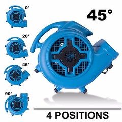 XPOWER P-830 1 HP 3600 CFM Air Mover Commercial Carpet Dryer Floor Fan Blower
