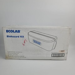 Ecolab Biohazard Response Spill Clean Up Kit & Wall Mount Cabinet Restaurant NOS