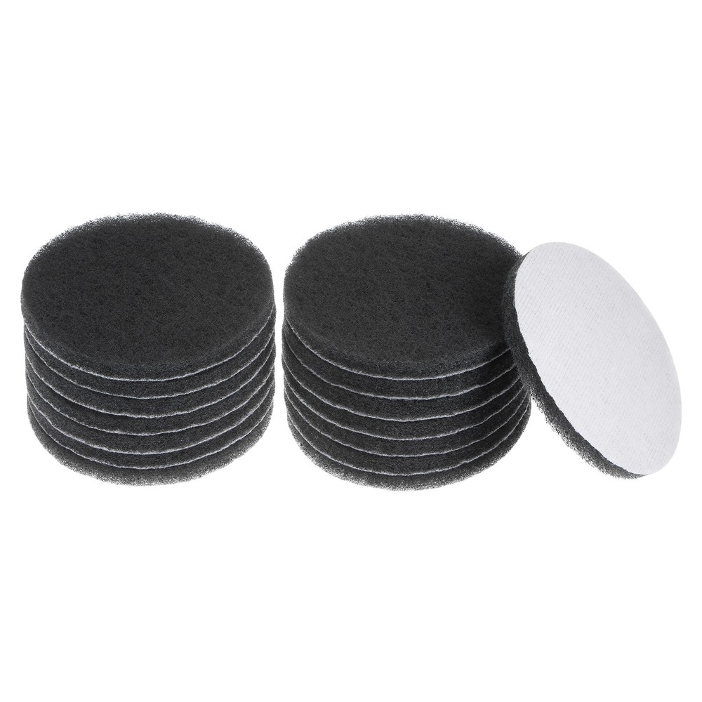 15pcs Drill Power Brush 5 inch Tile Scrubber Scouring Pads, Grey Scrubber Pads
