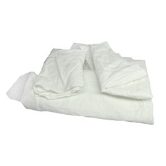 Recycled White Sheeting Cotton Cleaning Rags – 600 lbs. Pallet 60 x 10 lbs. Bags