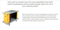 Housekeeping 3 Shelf Cleaning Mop Linen Utilty Cart Hotel Janitor Commercial