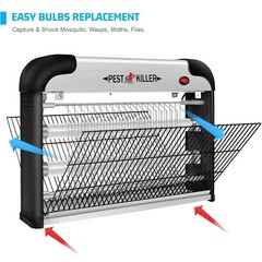 Indoor Electric Bug Zapper, 2800V Powerful Flying Insect Mosquito Black