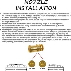 Boomless Spray Nozzle 1/2″ FPT #20 Orifices 5.9 GPM @ 40 PSI (90° & 180° Caps)