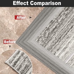 20Ft Carpet Floor Transition Strip, Self Adhesive 5mm, 20Ft, Gray Forest