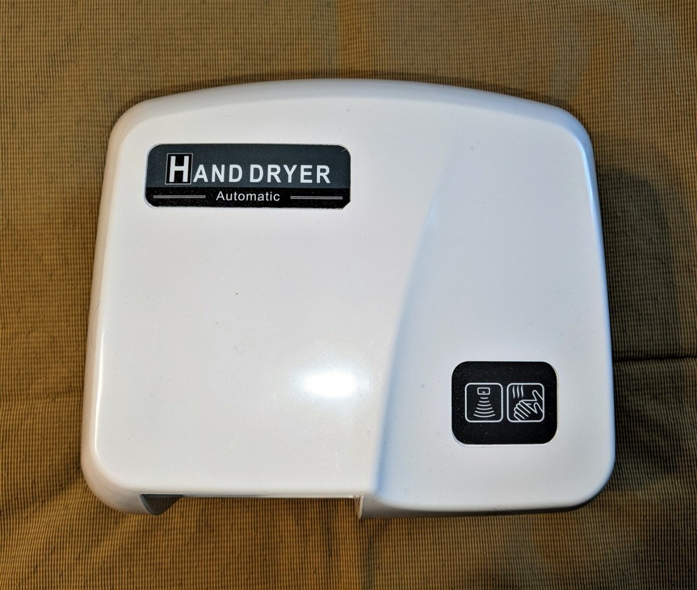NEW FastDry HK1800PA 220V Automatic Hand Dryer White Plastic Cover In Open Box