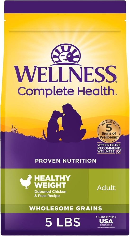 Wellness Complete Health Healthy Weight Adult Dry Dog Food, Wholesome Grain Kibb
